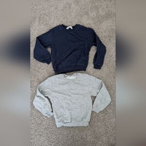 H&M Boy's Navy Blue/Gray Sweatshirts Size 6 Years